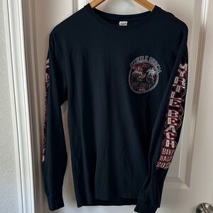 Harley-Davidson Black Long Sleeve Tee with Red Graphics